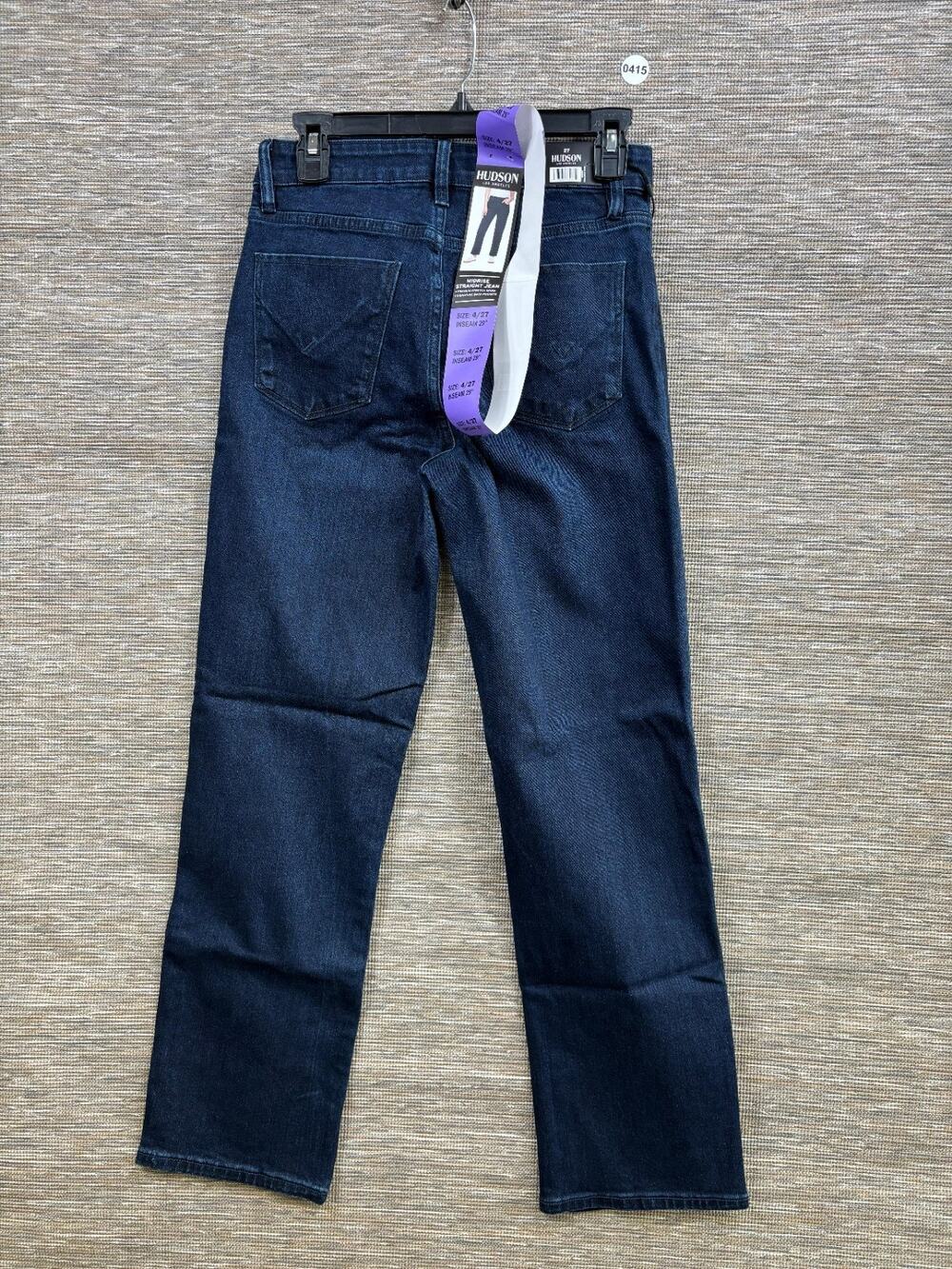 Hudson Los Angeles Mid Rise Straight Jean Womens Size 4/27 Blue Denim Stretch